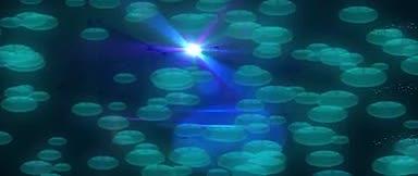 蓝色粒子气泡科技科幻光效空间背景视频的预览图